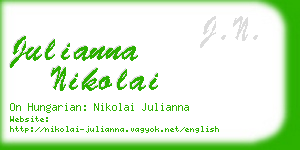 julianna nikolai business card